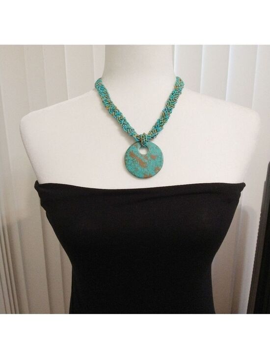 Jewelry - New Faux Turquoise Seed Beads Necklace Set ♥️